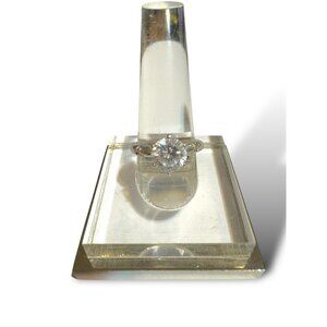 Sterling Silver & CZ Ring Sz 6.5 Signed SW 925 China